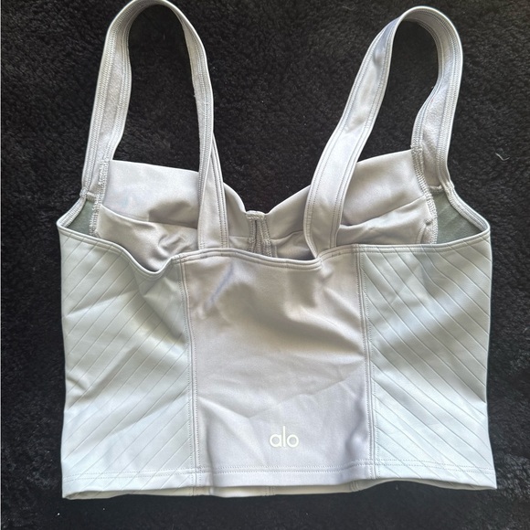 Alo grey bustier top sport bra - Picture 2 of 4